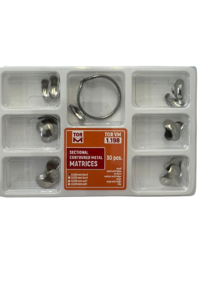 Sectional Contoured Metal Matrices 30Pcs Set 0,050mm Hard - TOR VM 1.198