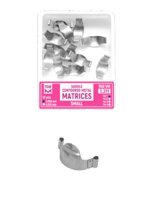 Saddle Contoured Metal Matrices Small (NO1.311) 12Pcs TORVM