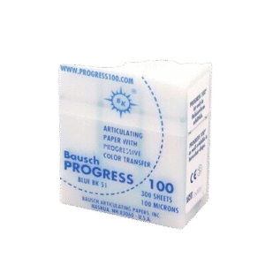BAUSCH Progress Articulating Paper Blue 300 Strips | 100 Microns  Bk 51