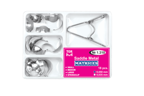 SADDLE METAL MATRICES 18PCS TOR VM 1.310