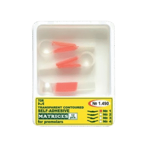 Transparent Contoured Self Adhesive Matrices 12Pcs For Premolar  ( No1 / No1.490 )